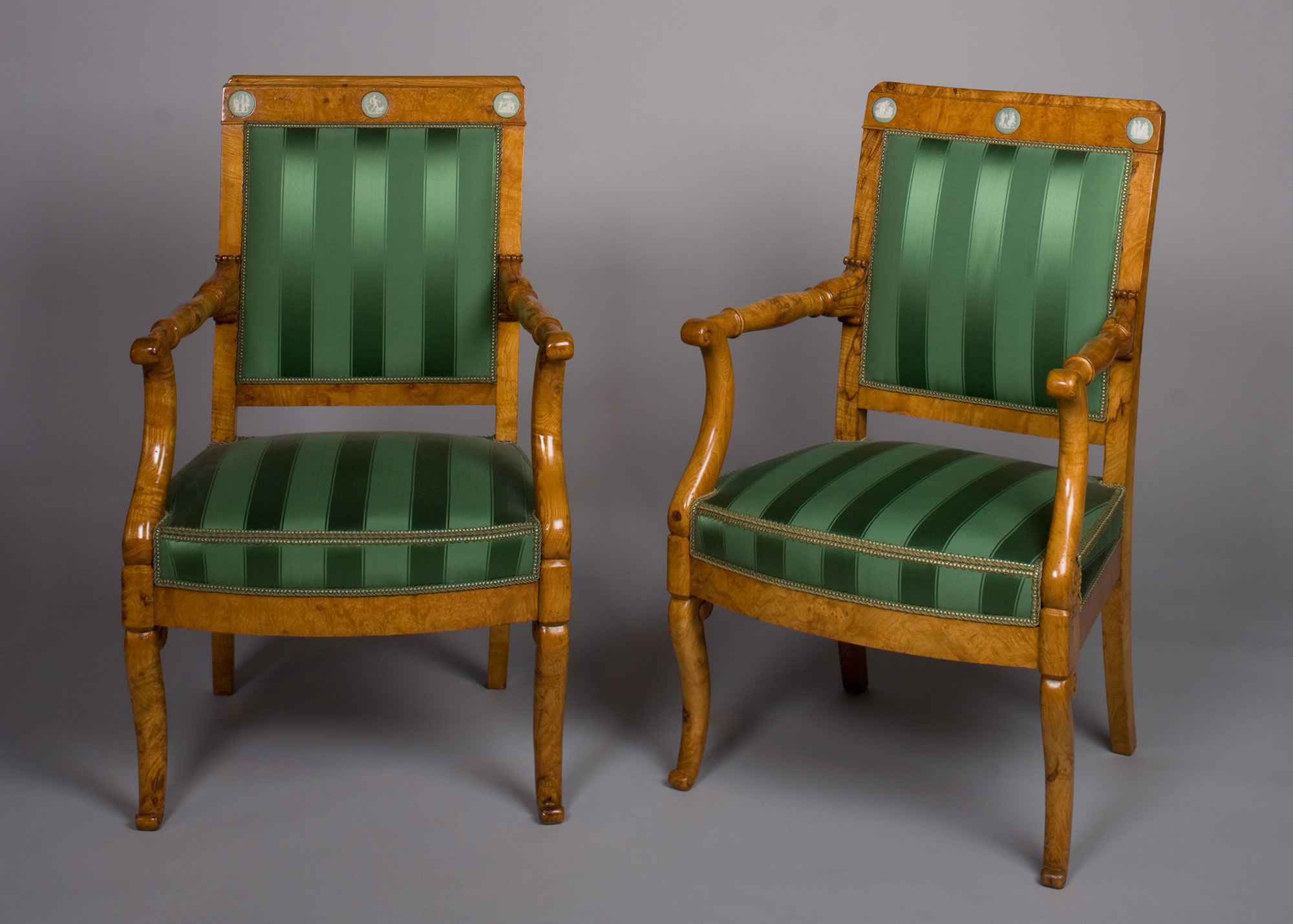Suite of Four French Charles X Period Fauteuils – Three Stamped, “J.J. WERNER”