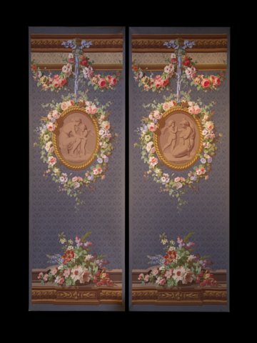 Pair of French Wallpaper Panels by Zuber - Click to enlarge and for full details.