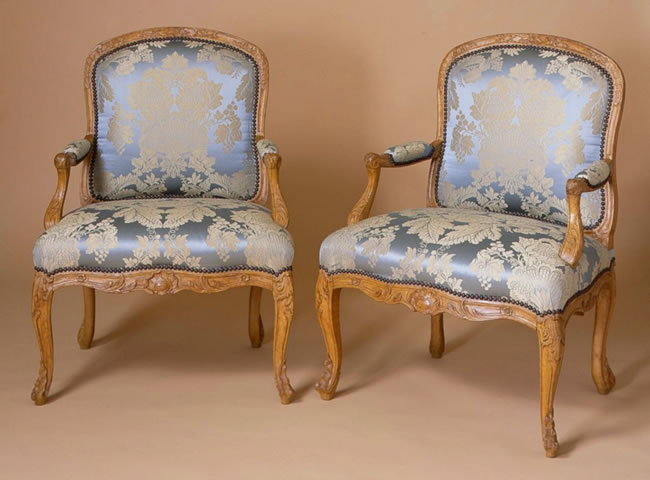 Pair of French Régence Period, Beechwood Fauteuils - Click to enlarge and for full details.