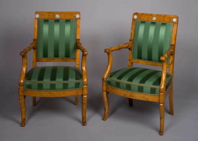 Suite of Four French Charles X Period Fauteuils – Three Stamped, “J.J. WERNER” - Click to enlarge and for full details.